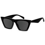 Trendy Black Square Cat Eye Sunglasses for Women