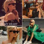 Trendy Black Square Cat Eye Sunglasses for Women