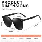 Trendy Oversized Square Polarized Cat Eye Sunglasses