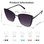 Stylish SOJOS Cateye Sunglasses with Mirrored Lenses