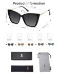 SOJOS Women's Oversized Polarized Cat Eye Sunglasses