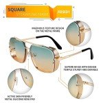 FEISEDY Vintage Aviator Square Sunglasses for All