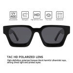 Baililai Unisex Black Polarized UV Block Sunglasses