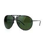Oversized Round Aviator Sunglasses with Metal Rims