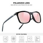 MERRY'S Polarized Rectangular Designer Sunglasses