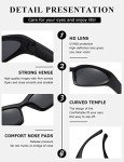 Kimorn Polarized Wrap Around Sunglasses for All