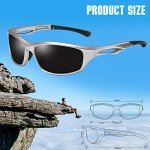 Trendy Polarized Wrap Around Silver Sports Sunglasses