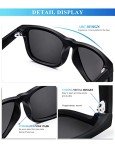 KALIYADI Classic Matte Black Polarized Sunglasses - 3 Pack