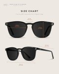 Men's Polarized Modern Rounded Square Sunglasses