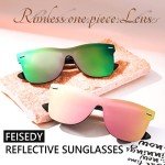 FEISEDY Rimless Polarized Mirrored Sunglasses B4114