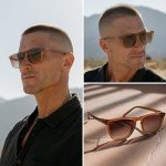 WearMe Pro - Polarized Square Sunglasses for Men