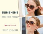 FEISEDY Polarized Square Sunglasses for Women