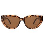 SOJOS Cute Cat Eye Polarized Sunglasses - Tortoise