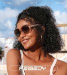 FEISEDY Polarized Square Sunglasses for Women