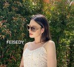 FEISEDY Polarized Square Sunglasses for Women