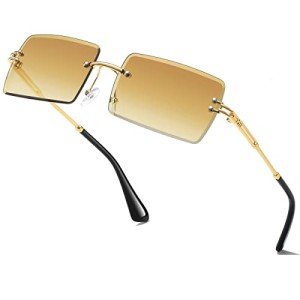 Rimless Rectangle Designer Sunglasses for All
