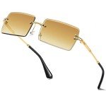 Rimless Rectangle Designer Sunglasses for All