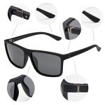 NIEEPA Men's Polarized Wayfarer Sunglasses - Black Frame