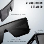 SOJOS Women's Square Thick Frame Sunglasses