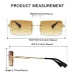 Rimless Rectangle Designer Sunglasses for All