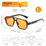 Retro Square Aviator Sunglasses for Men and Women