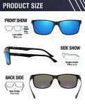 Lightweight Carbon Fiber Square Polarized Sunglasses for Men