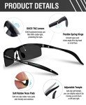 DUCO Men’s Polarized Sports Sunglasses with UV Protection