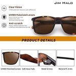 Retro Polarized Square Sunglasses for Men
