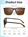 Retro Polarized Square Sunglasses for Men