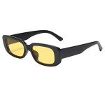 VANLINKER Retro Rectangle Sunglasses for Men - Yellow