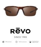 Revo Crux Wraparound Polarized Sunglasses - Tortoise