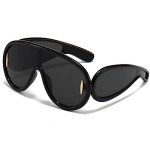 Oversized Silver Mirrored Designer Sunglasses for All