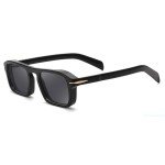 Stylish Black Rectangular Polarized Sunglasses for All