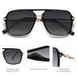 SOJOS Polarized Retro Square Sunglasses for All