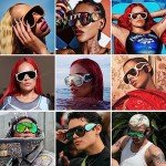 Oversized Silver Mirrored Designer Sunglasses for All