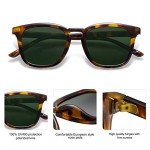 SOJOS Vintage Polarized Sunglasses in Tortoise/Green
