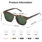 SOJOS Vintage Polarized Sunglasses in Tortoise/Green