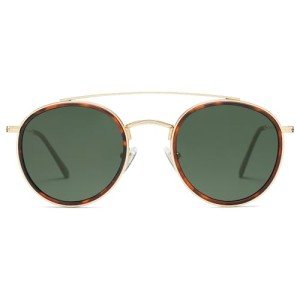SOJOS Retro Round Polarized Sunglasses - Brown Tortoise
