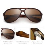 JIM HALO Polarized Oversize Aviator Sunglasses