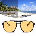 Retro Square Aviator Sunglasses for Men and Women