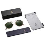 SOJOS Retro Round Polarized Sunglasses - Brown Tortoise