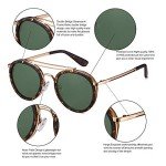 VentiVenti Vintage Steampunk Round Polarized Sunglasses