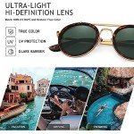 VentiVenti Vintage Steampunk Round Polarized Sunglasses