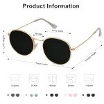 Polarized Round Vintage Sunglasses for All SJ1014