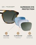 WearMe Pro Polarized Men's Double-Bridge Sunglasses