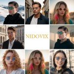 NIDOVIX Vintage Polarized Round Sunglasses - Amber/Brown