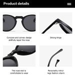 NIDOVIX Vintage Polarized Round Sunglasses - Amber/Brown