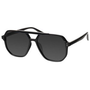 Trendy Black Polarized Aviator Sunglasses for Everyone