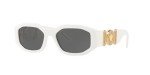 Versace White Frame Sunglasses with Dark Grey Lenses