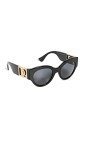 Versace Black Round Sunglasses with Grey Lens